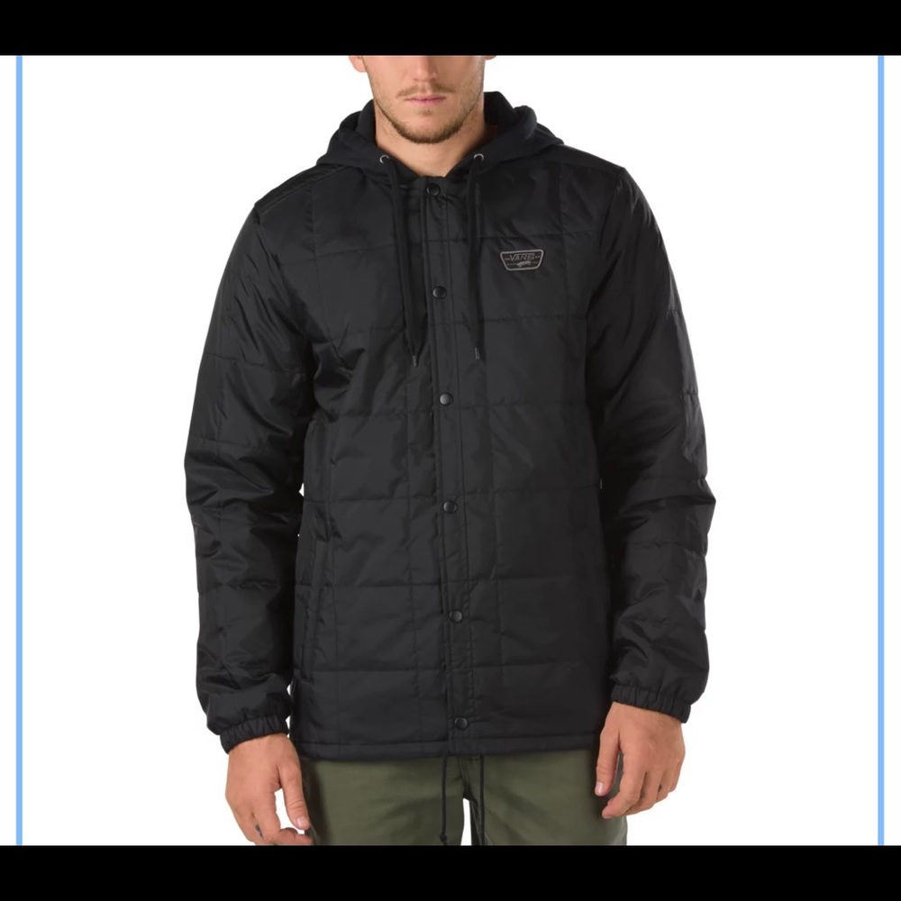 Vans Black Hooded “SANTIAGO” Jacket Button Up (XL)